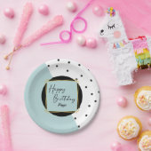 Assiettes En Carton Dots Confetti modernes pour elle (Fête)