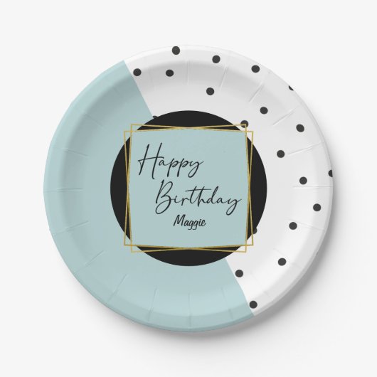Assiettes En Carton Dots Confetti modernes pour elle (Devant)