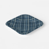 Assiettes En Carton Dotted checkered pattern. Gray-blue. (Angulaire)