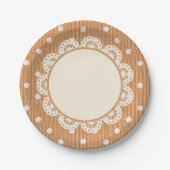 Assiettes En Carton Dotty Delight Orange (Devant)