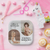 Assiettes En Carton Double Arc Photo Joint Anniversaire Papier Napkin (Fête)