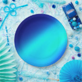 Assiettes En Carton Double bande Lune Ombre Effet Bleu (Fête)