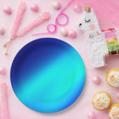 Assiettes En Carton Double bande Lune Ombre Effet Bleu (Fête)