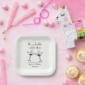 Assiettes En Carton Double blanche moderne célébrations Anniversaire c (Fête)