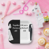 Assiettes En Carton Double célébration Anniversaire conjoint 100 ans (Fête)