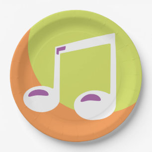 Assiettes En Carton Double Croche Musical Vibrant