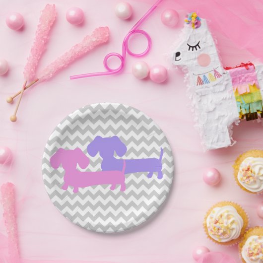 Assiettes En Carton Double Dachshund Wiener Dog Party (Fête)