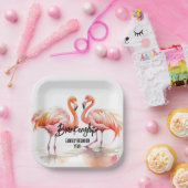 Assiettes En Carton Double Flamant rose Famille Réunion Essentials (Fête)
