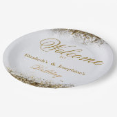 Assiettes En Carton Double mixte adulte fête d'anniversaire | Blanc do (Angle)