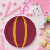 Assiettes En Carton Double Stripe Custom Party Paper Plate (Fête)