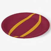 Assiettes En Carton Double Stripe Custom Party Paper Plate (Angle)