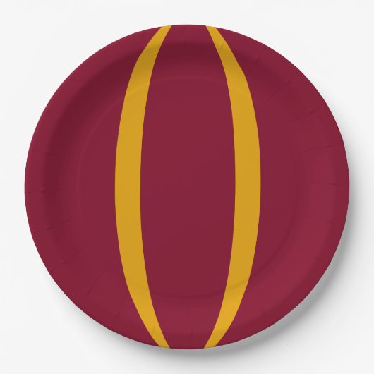 Assiettes En Carton Double Stripe Custom Party Paper Plate (Devant)
