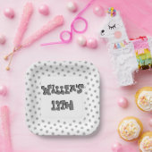 Assiettes En Carton Double texte Ado fête d'anniversaire garçon (Fête)