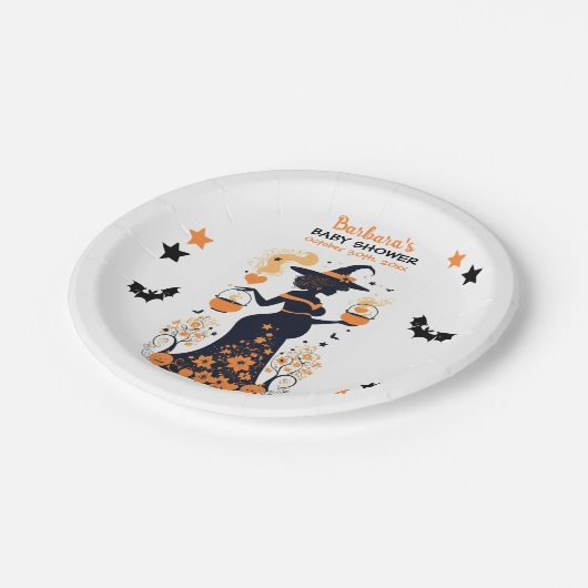 Assiettes En Carton Double Trouble Brew - Un Baby shower Halloween jum (Angle)