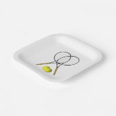 Assiettes En Carton Doubles de tennis  (Angulaire)