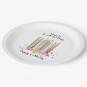Assiettes En Carton Douce 16 Bougies d'anniversaire Plaque en papier (Angle)