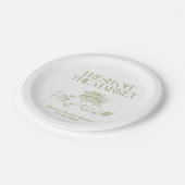 Assiettes En Carton Douce arrivée à la Garden-Party de mariage, Marché (Angle)