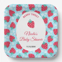 Douce Baby Shower Fleur Bleue de Fraise