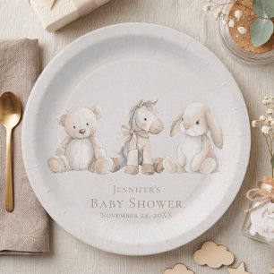 Assiettes En Carton Douce Fête de Naissance de Bébé Jouet de Nurserie