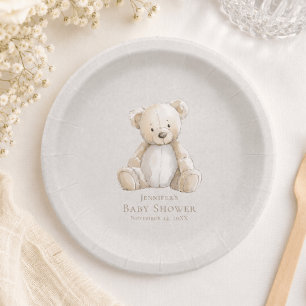 Assiettes En Carton Douce Fête de Naissance de Bébé Jouet de Nurserie