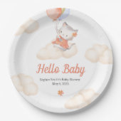Assiettes En Carton Douce flottante Whimsical Custom Kitten Baby Girl (Devant)