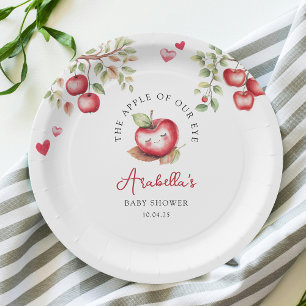 Assiettes En Carton Douce Pomme De Nos Yeux Baby Shower