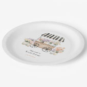 Assiettes En Carton Douce Réception Florale de Mariée Fraîche sur le M (Angle)