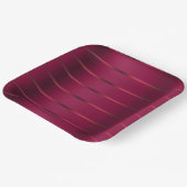 Assiettes En Carton Douce Soirée de Ruban Rouge Bourgogne (Angulaire)