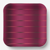 Assiettes En Carton Douce Soirée de Ruban Rouge Bourgogne (Recto)