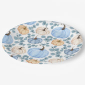 Assiettes En Carton Douces petites plaques de baby shower citrouille (Angle)