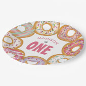 Assiettes En Carton Douceur Colorée Donuts Un Premier Anniversaire (Angle)