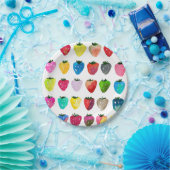 Assiettes En Carton Douceur fraise mignonne aquarelle de fruit mignon (Fête)