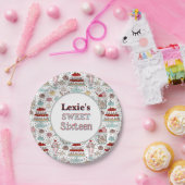 Assiettes En Carton Douceur personnalisée 16 Plaque papier d'anniversa (Fête)