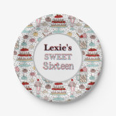 Assiettes En Carton Douceur personnalisée 16 Plaque papier d'anniversa (Devant)
