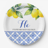 Assiettes En Carton Douche citron (Devant)