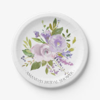 Douche colorée 7" de fleurs de lavande de ressort