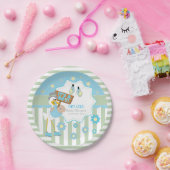 Assiettes En Carton Douche de bébé de cigogne de bébé (Fête)