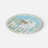 Assiettes En Carton Douche de bébé de cigogne de bébé (Angle)