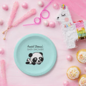 Assiettes En Carton Douche de bébé de panda (Fête)