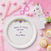 Assiettes En Carton Douche de la fête du thé de la nuptiale turquoise (Fête)