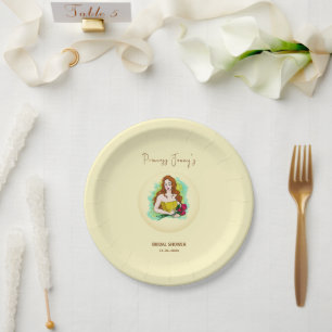 Assiettes En Carton Douche de Mariée de Princesse à Reine