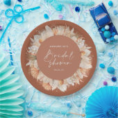 Assiettes En Carton Douche de mariée en terre cuite moderne (Fête)