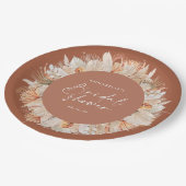 Assiettes En Carton Douche de mariée en terre cuite moderne (Angle)