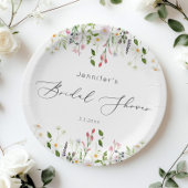 Assiettes En Carton Douche de mariée fleur sauvage