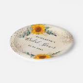 Assiettes En Carton Douche de mariée tournesol eucalyptus verdure (Angle)