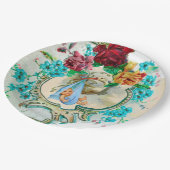 ASSIETTES EN CARTON DOUCHE GARÇON STORK BÉBÉ (Angle)