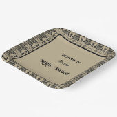 Assiettes En Carton Douche méditerranéenne grecque Brown et noire (Angulaire)