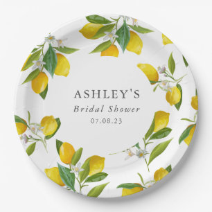 Assiettes En Carton Douche nuptiale à thème citron