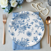Assiettes En Carton Douche nuptiale bleue
