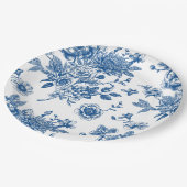 Assiettes En Carton Douche nuptiale bleue (Angle)